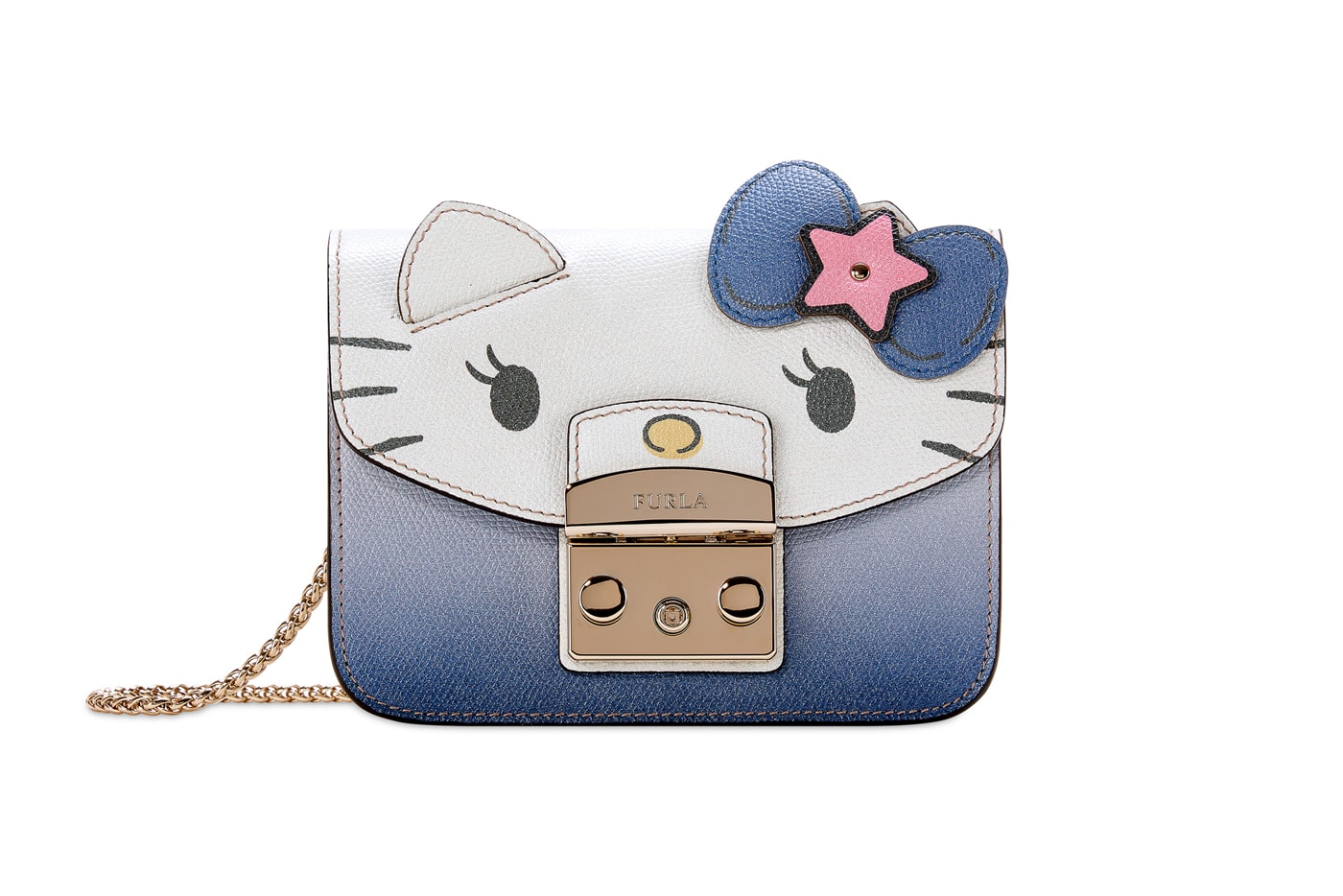 Hello Kitty x Furla Collection Mini Cosmetic Case Blue White Pink