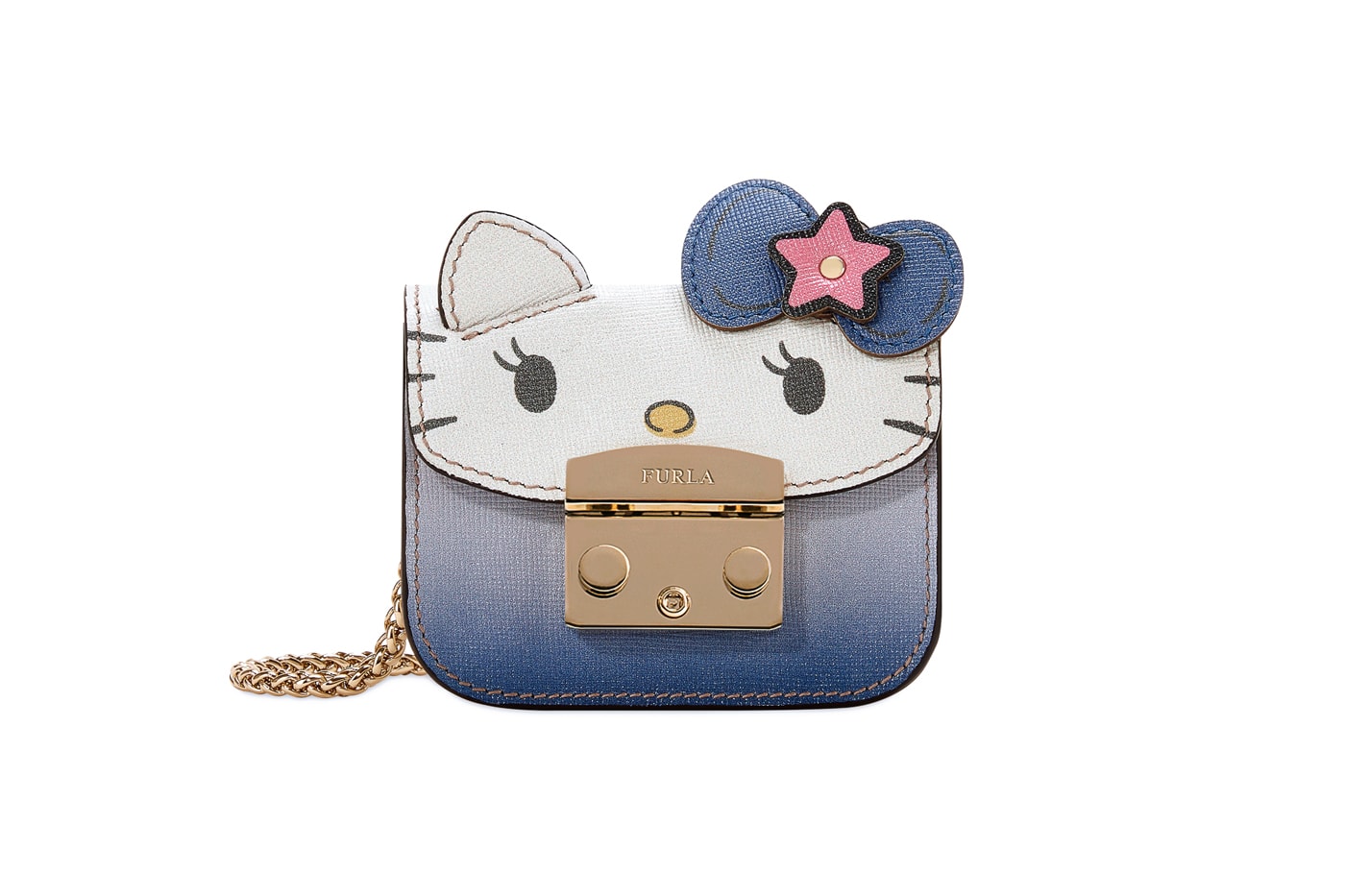 Hello Kitty x Furla Collection Mini Cosmetic Case Blue Pink White