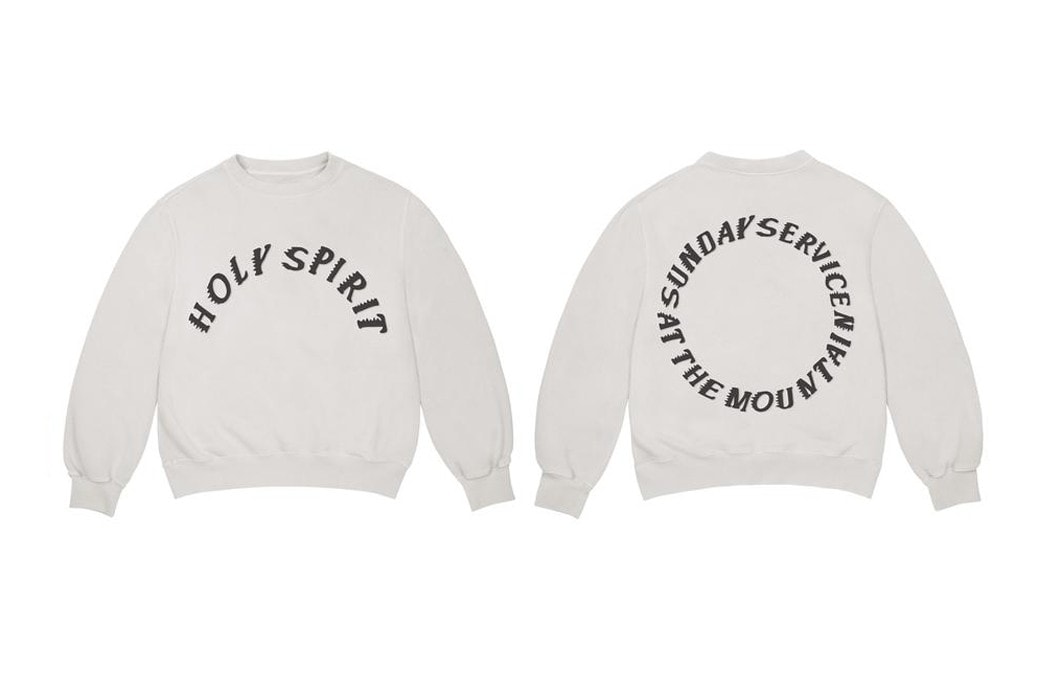 Kanye West Sunday Service Coachella 2019 Merch Sweatshirt White Holy Spirit