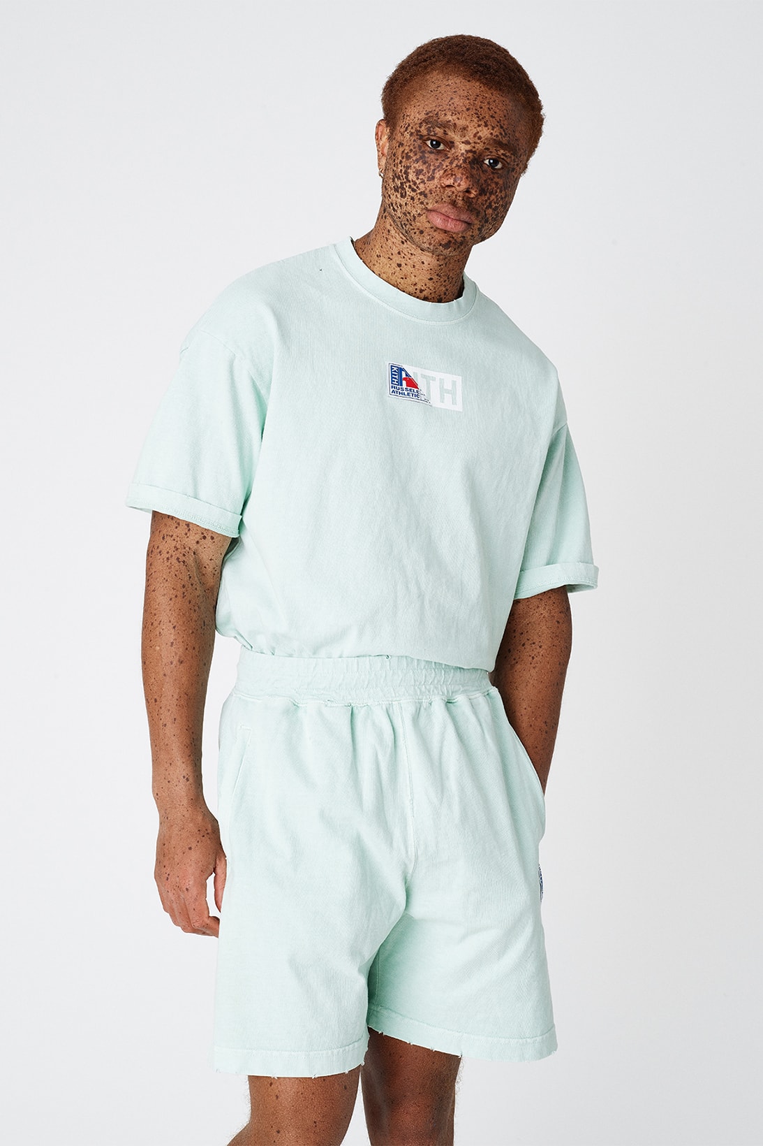 KITH Russell Athletic Unisex Collaboration Pastel Graphic T-Shirt Hoodie Sweatshirt Shorts Ronnie Fieg
