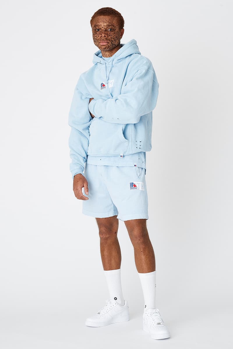 KITH Russell Athletic Unisex Collaboration Pastel Graphic T-Shirt Hoodie Sweatshirt Shorts Ronnie Fieg