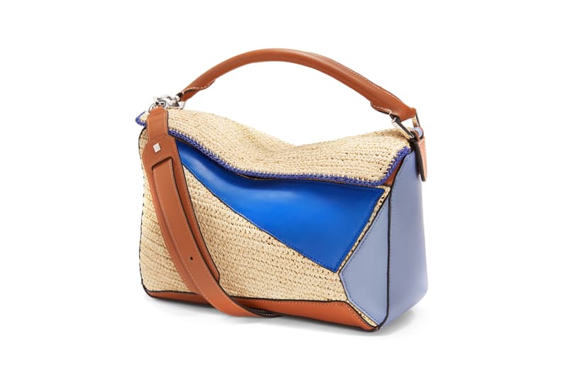 Loewe Paula Ibiza Summer 2019 Collection Puzzle Bag Brown Cream Blue