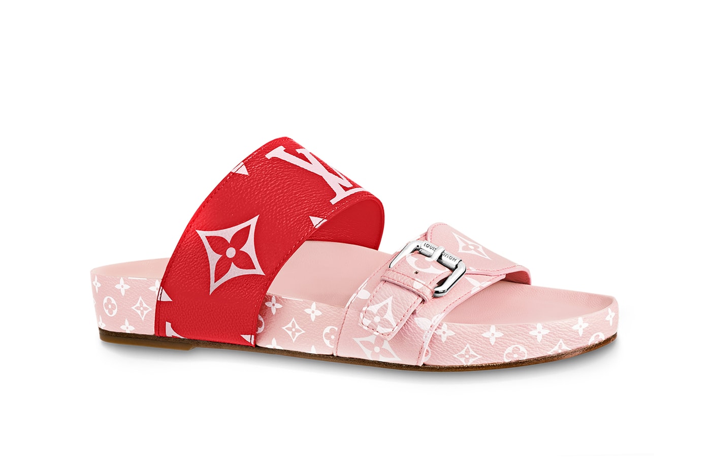 Louis Vuitton Bom Dia Sandal Pink Red White