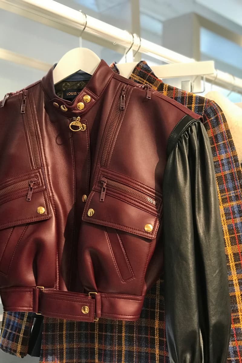 Louis Vuitton Fall Winter 2019 Closer Look Leather Jacket Black Maroon