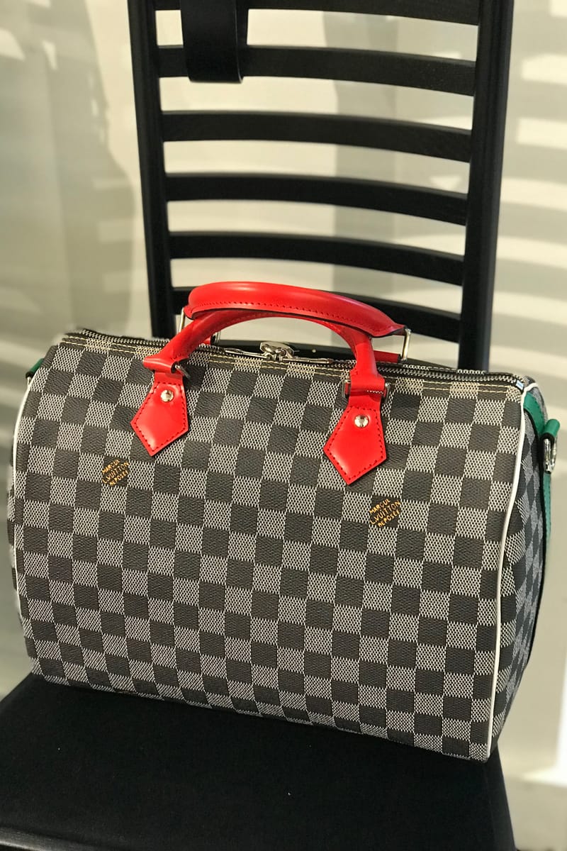 grey and black louis vuitton bag