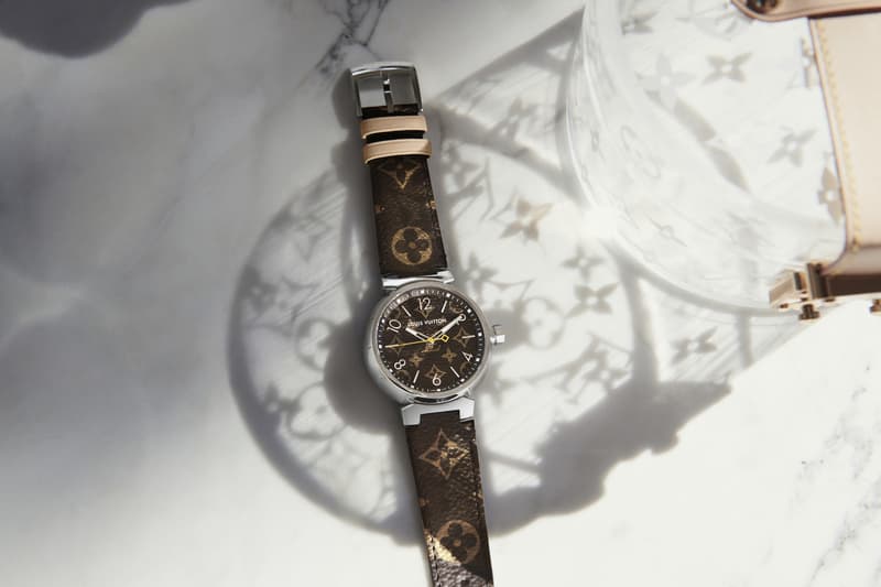 Louis Vuitton Monogram Watches Tambour Icons Collection Bracelet Timepiece Pattern Print Jewelry