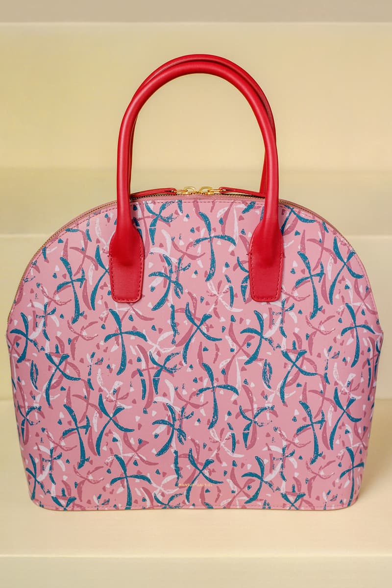 Marc Camille Chaimowicz x Mansur Gavriel Spring Summer 2019 Tjw Top Handle Rounded Bag Pink Red