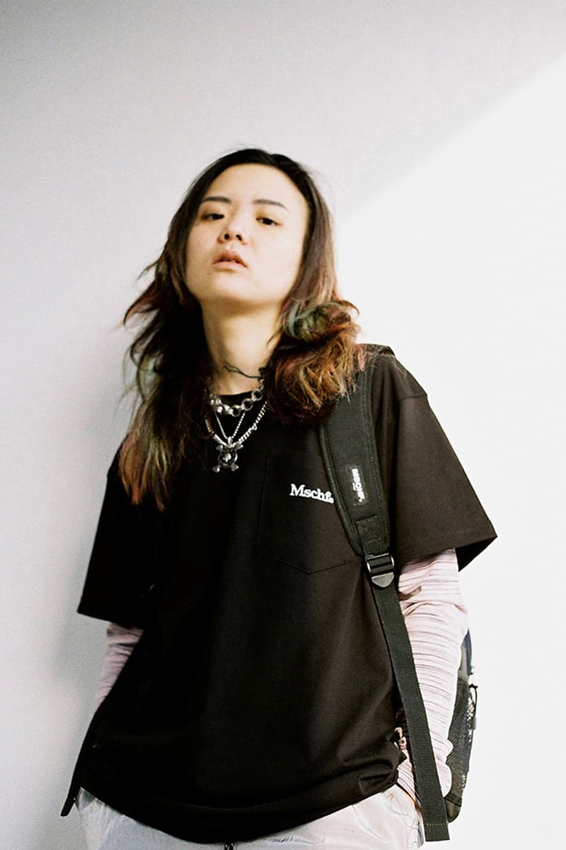 mischief spring summer 2019 ss19 korean streetwear k-fashion lookbooks dad caps blazers backpacks graphic tees