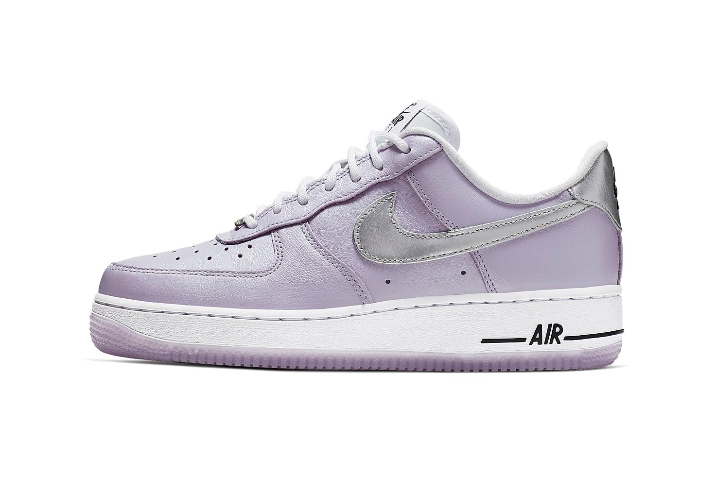 Nike Air Force 1 Metallic Lilac Silver Oxygen Purple Sneakers Trainers
