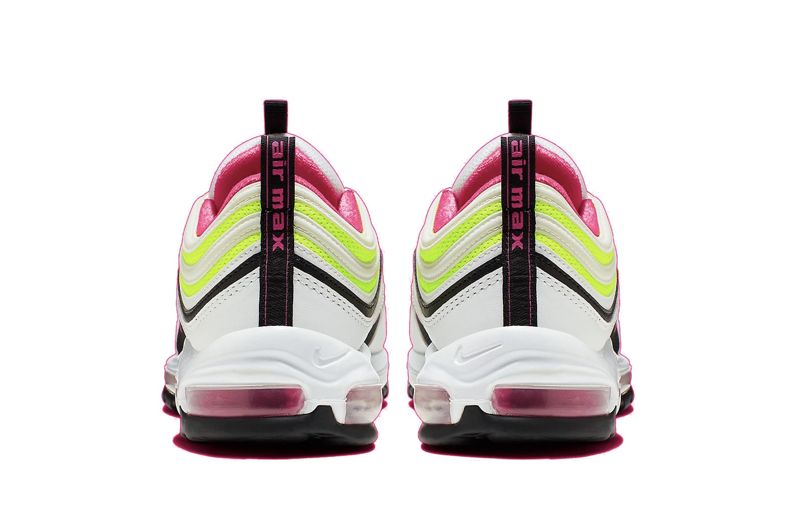 Nike Air Max 97 "Rush Pink/Volt" Neon Sneaker Shoe Release Spring Summer Shoe 