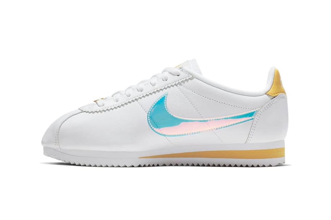 clear and gold nikes