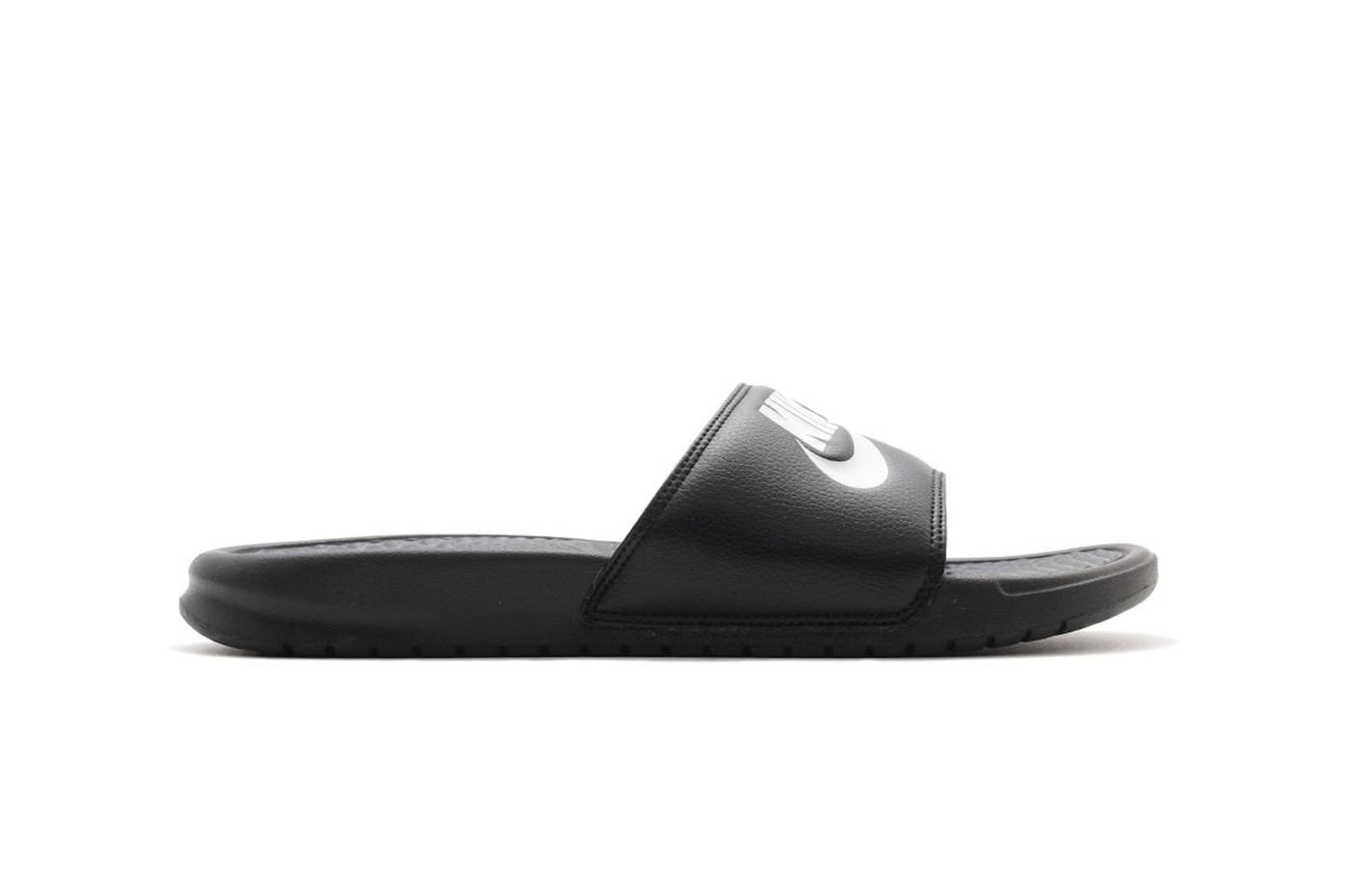 Nike Benassi Logo Slides Sandals Swoosh Print Texture Spring Summer Shoe Sporty Fashion Athleisure 