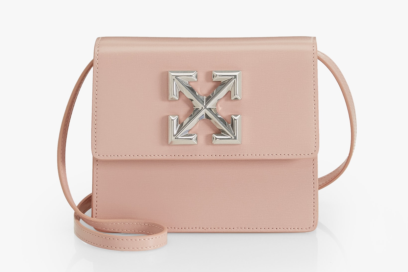Off-White Jitney Pastel Pink Leather Bag Virgil Abloh Saks Fifth Avenue Fine Arts Collection