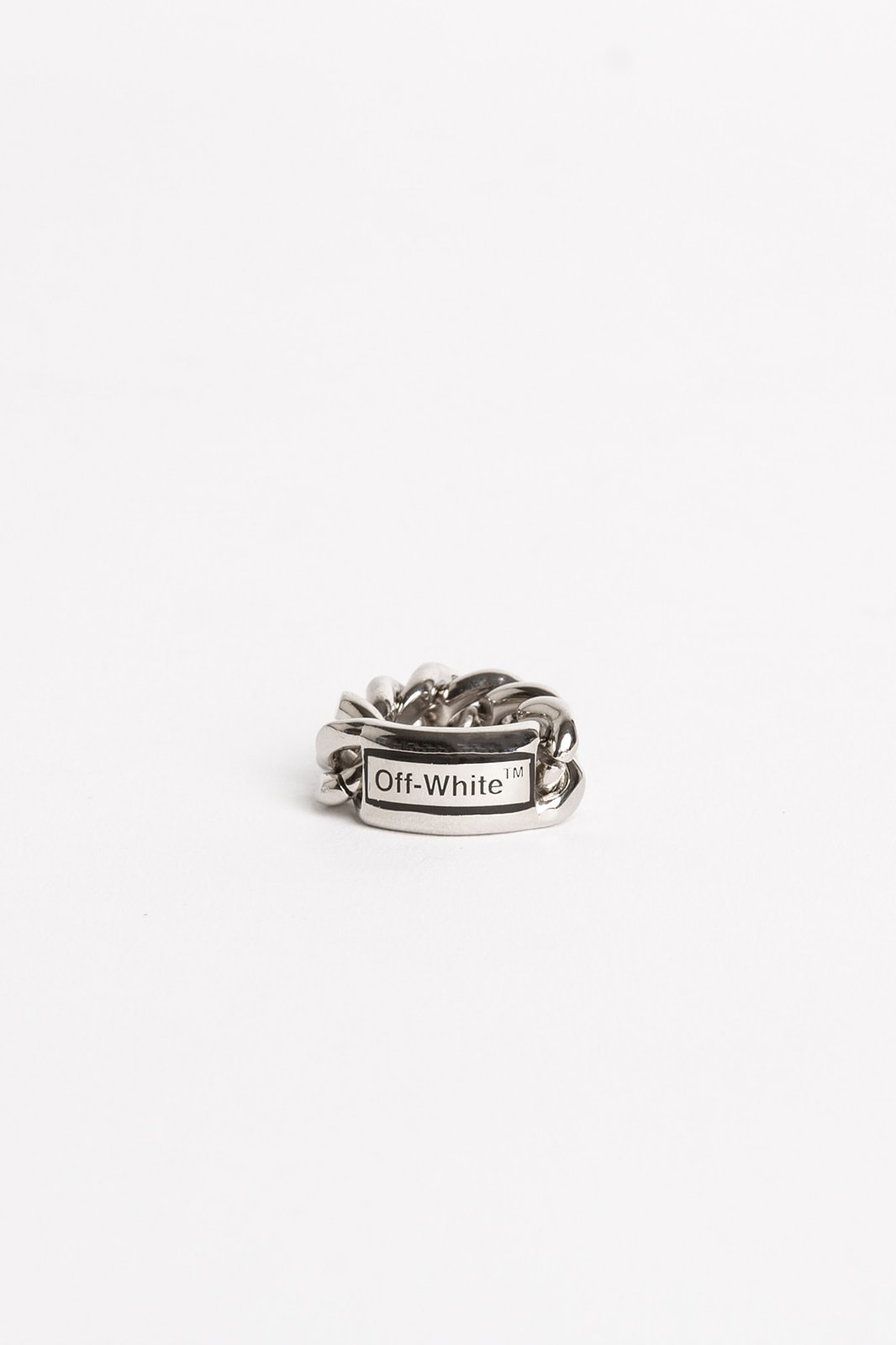 Off White Jewelry Collection Chain Ring Silver
