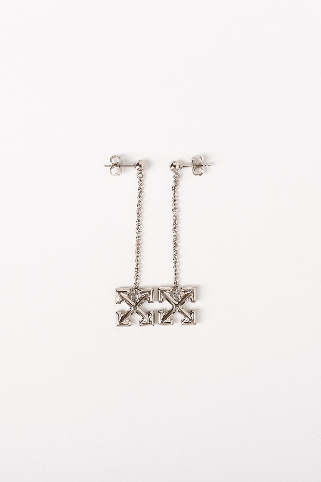 Off White Jewelry Collection Arrows Earrings Silver
