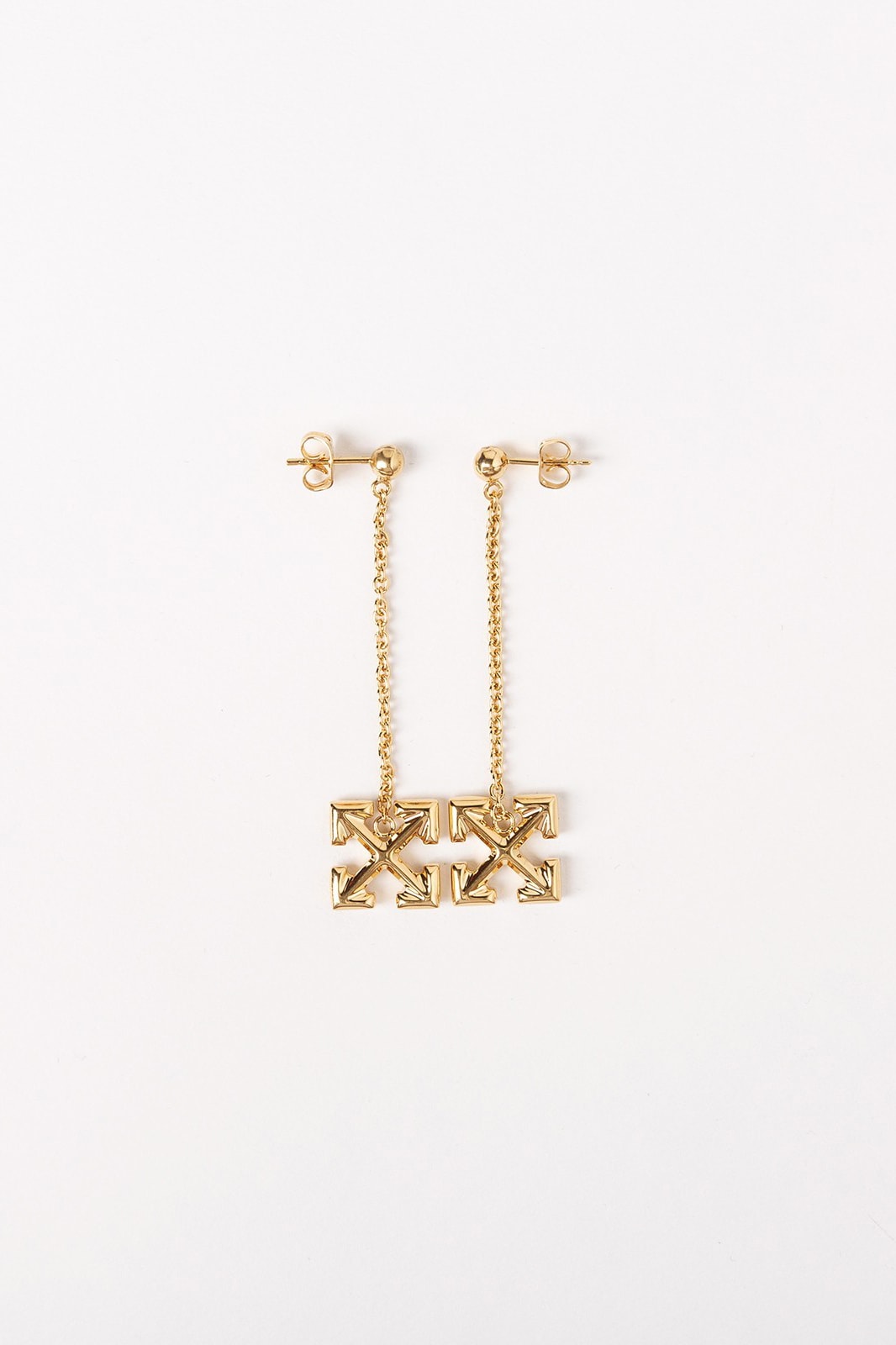 Off White Jewelry Collection Arrows Earrings Gold