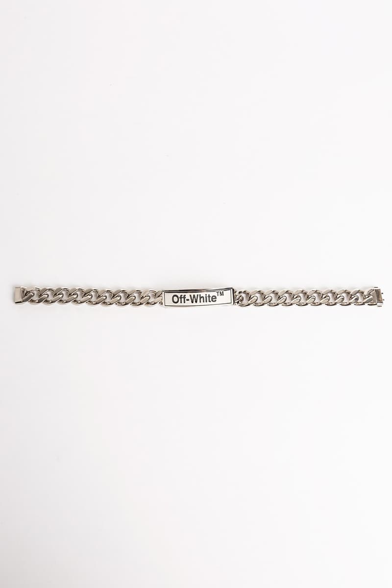 Off White Jewelry Collection Logo Chain Bracelet Silver