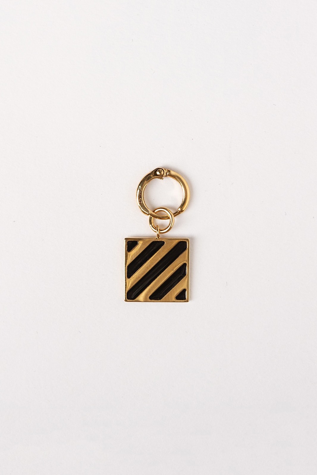 Off White Jewelry Collection Keychain Gold Black