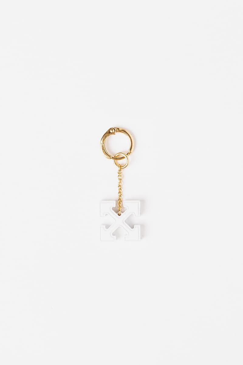 Off White Jewelry Collection Arrows Keychain Gold White