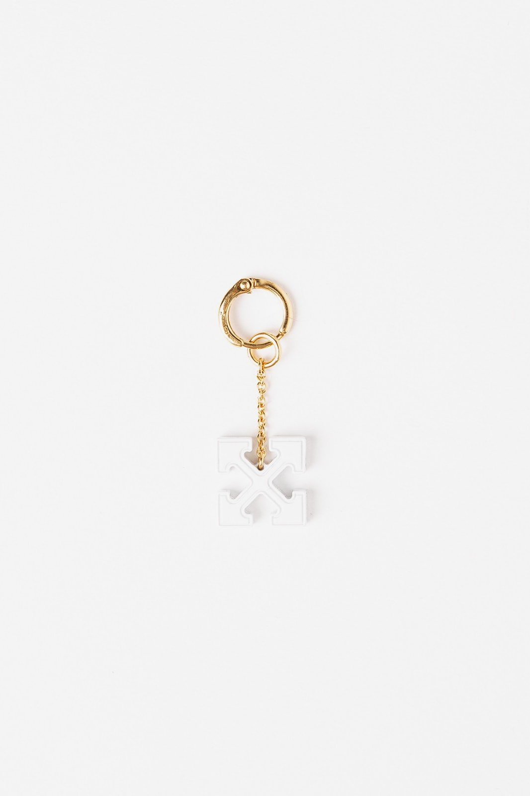 Off White Jewelry Collection Arrows Keychain Gold White