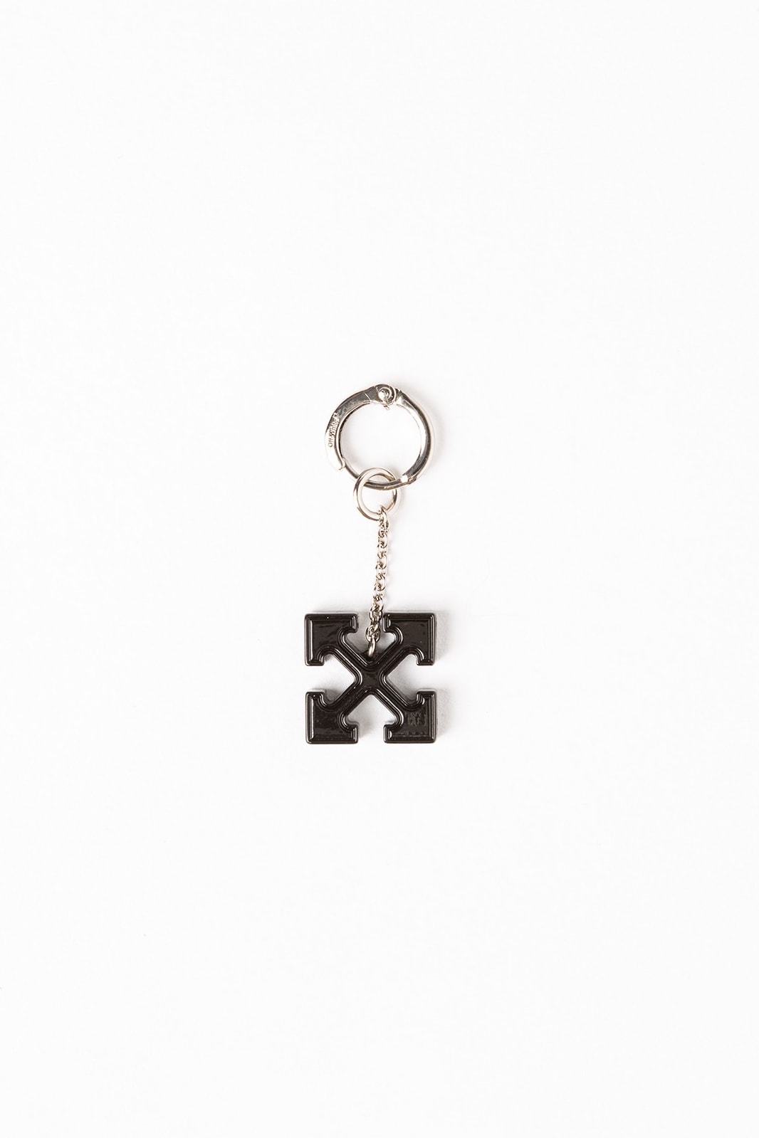 Off White Jewelry Collection Arrows Keychain Silver Black