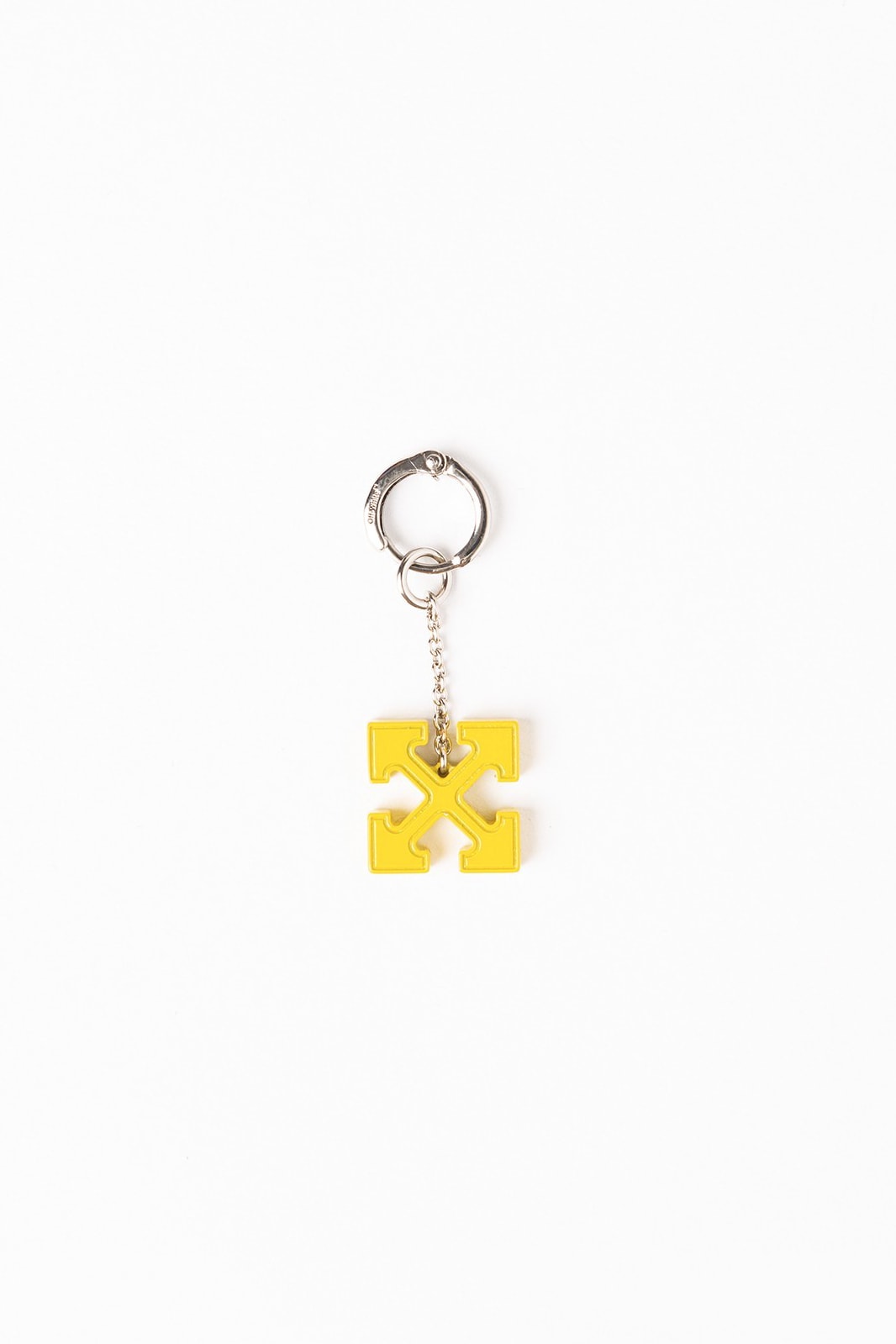 Off White Jewelry Collection Arrows Keychain Silver Yellow