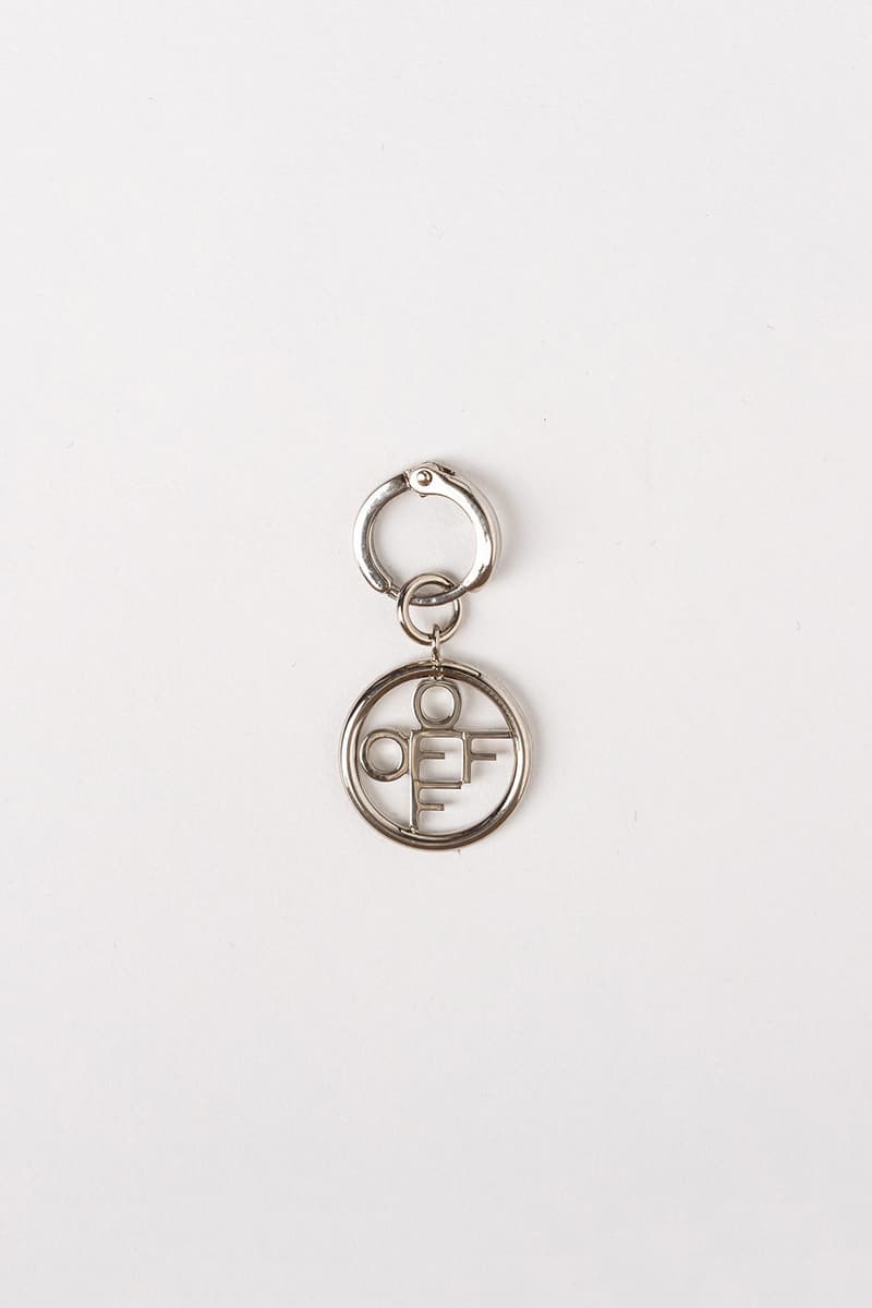 Off White Jewelry Collection Logo Keychain Silver