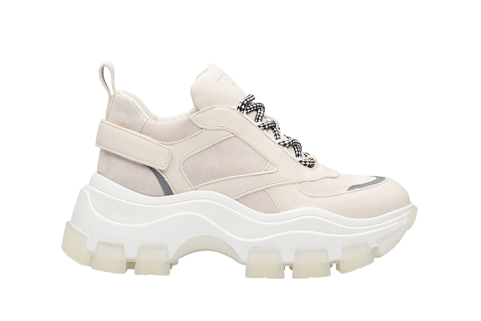 Prada Platform Sneaker Cream White