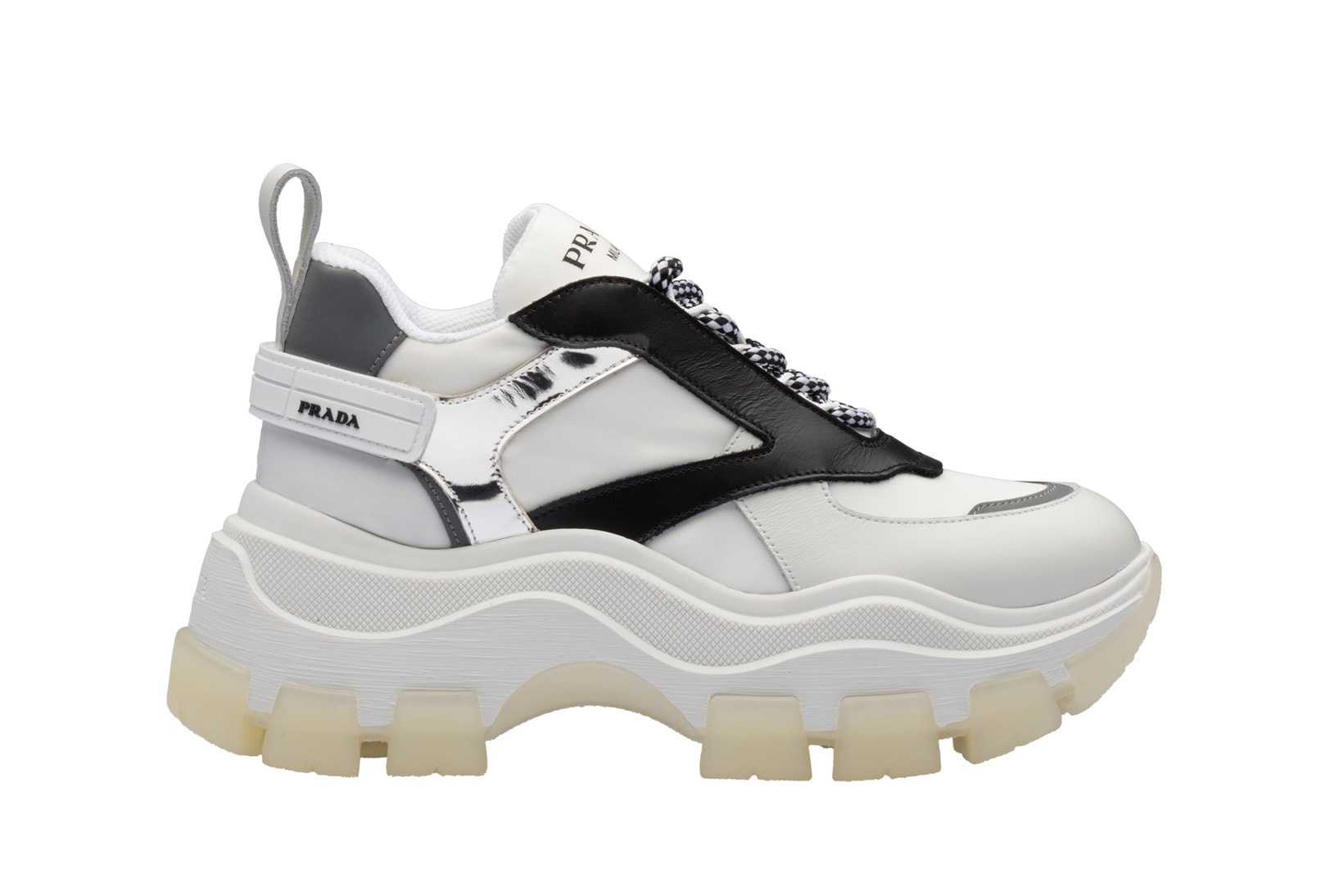 Prada Platform Sneaker White Black