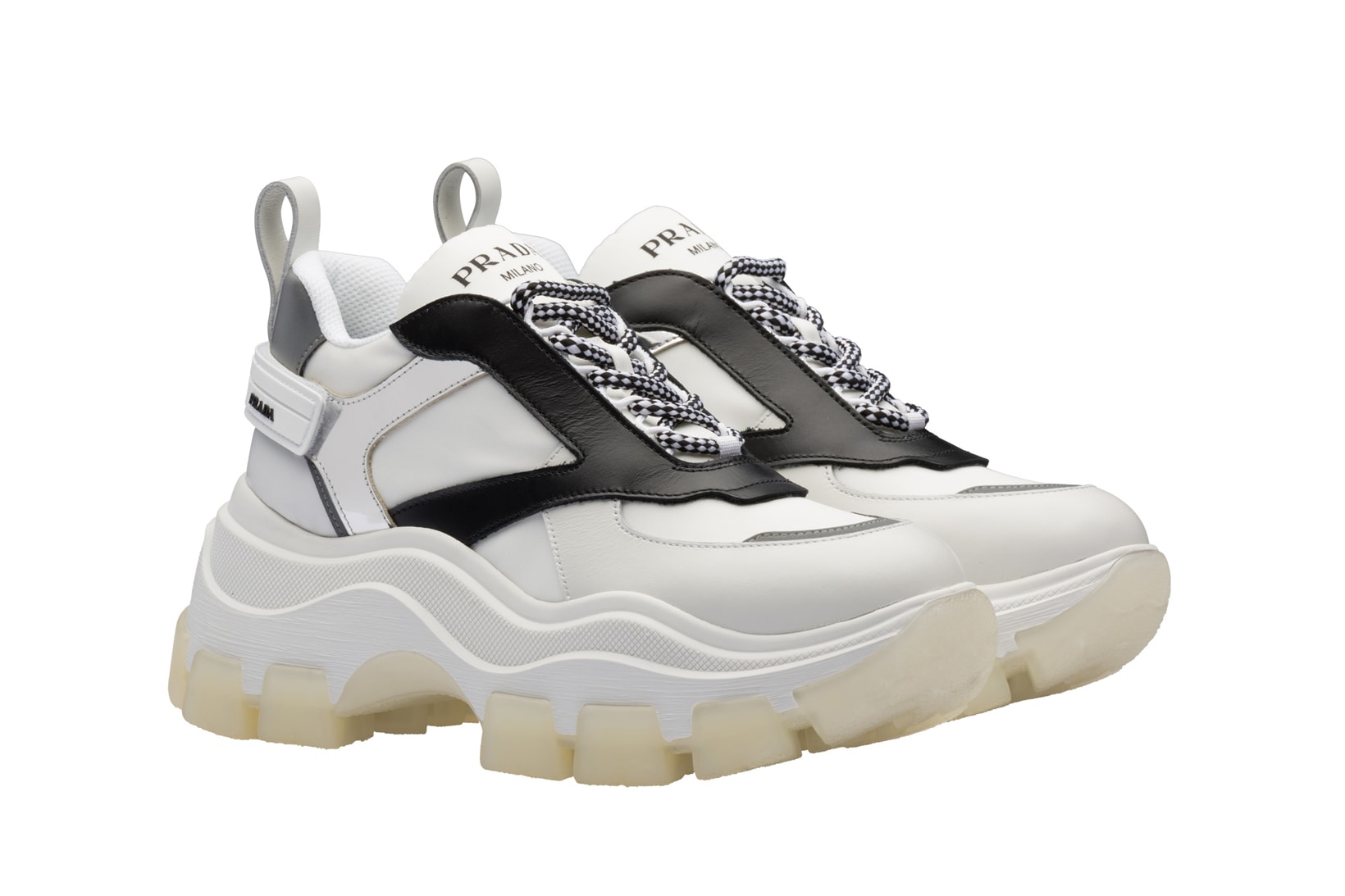 Prada Platform Sneaker White Black