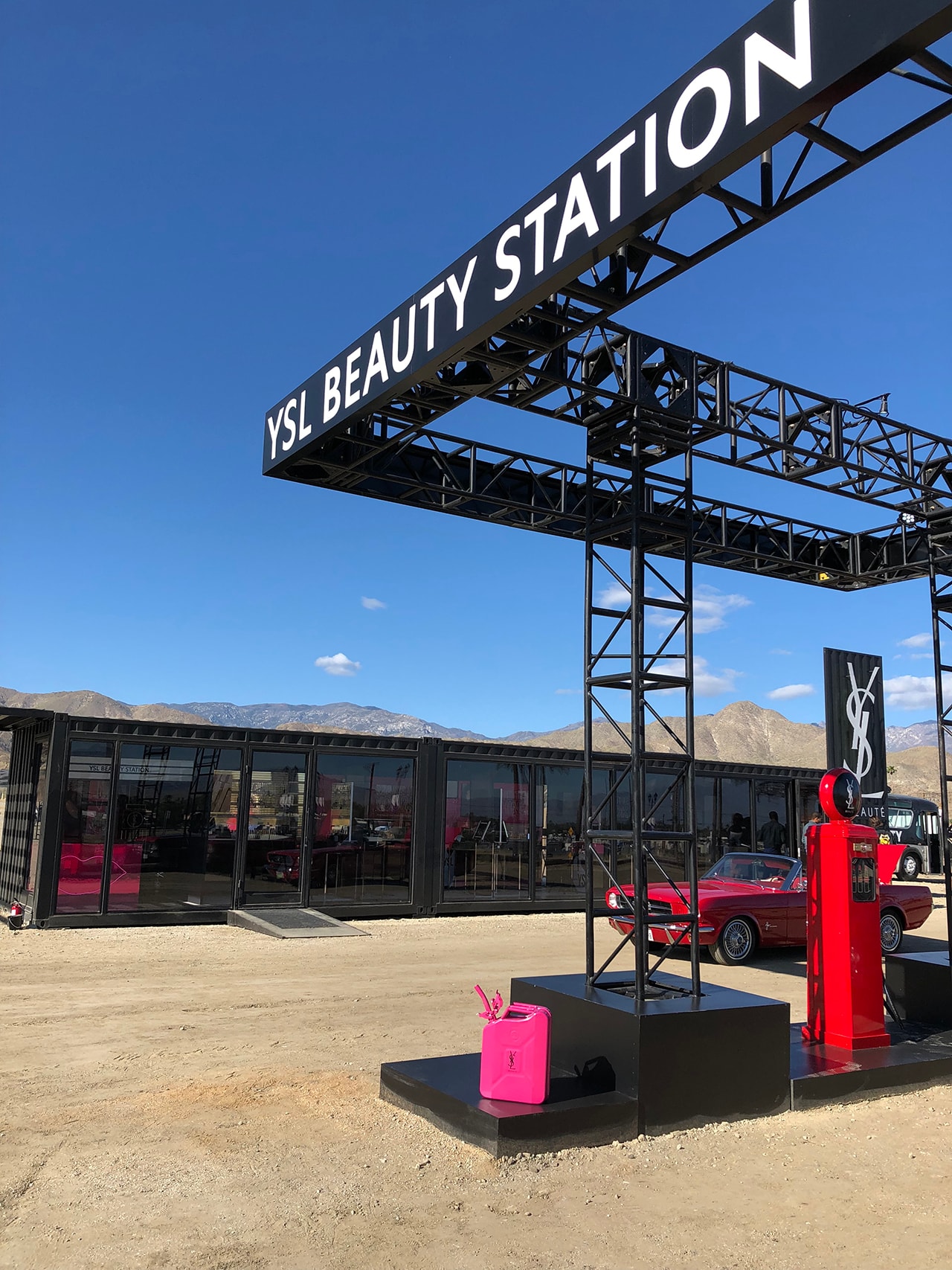 YSL Beauty Coachella Arts Music Festival 2019 Gas Station Pop-Up Shop Store Makeup Cosmetics