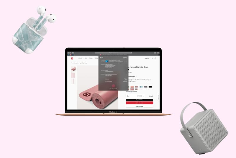 Apple MacBook Air Gold Uniqfind Airpod Skin Mint Urbanears Ralis Portable Speaker Mist Grey