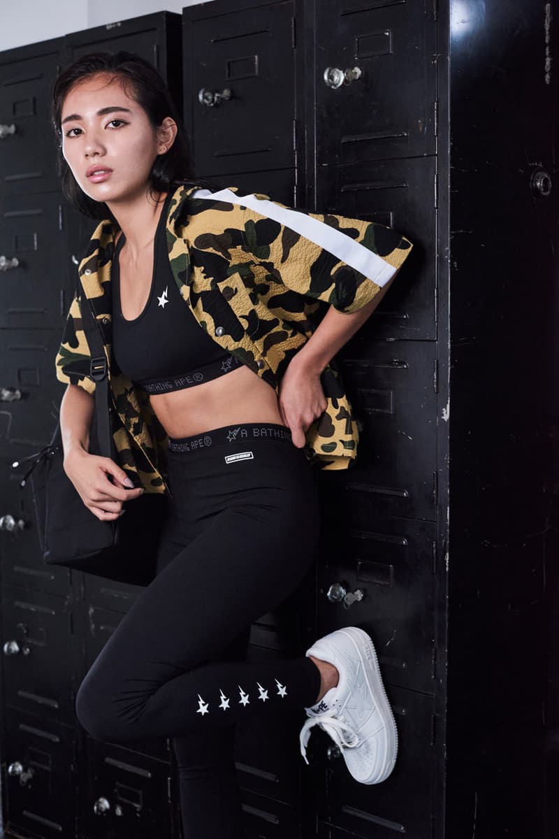 BAPE WORKOUT Spring Summer 2019 Lookbook Sports Bra Leggings Black