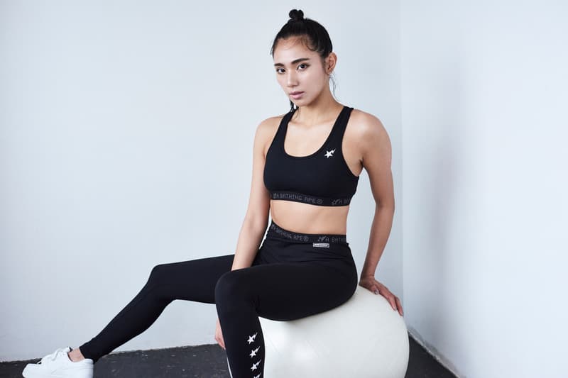 BAPE WORKOUT Spring Summer 2019 Lookbook Sports Bra Leggings Black