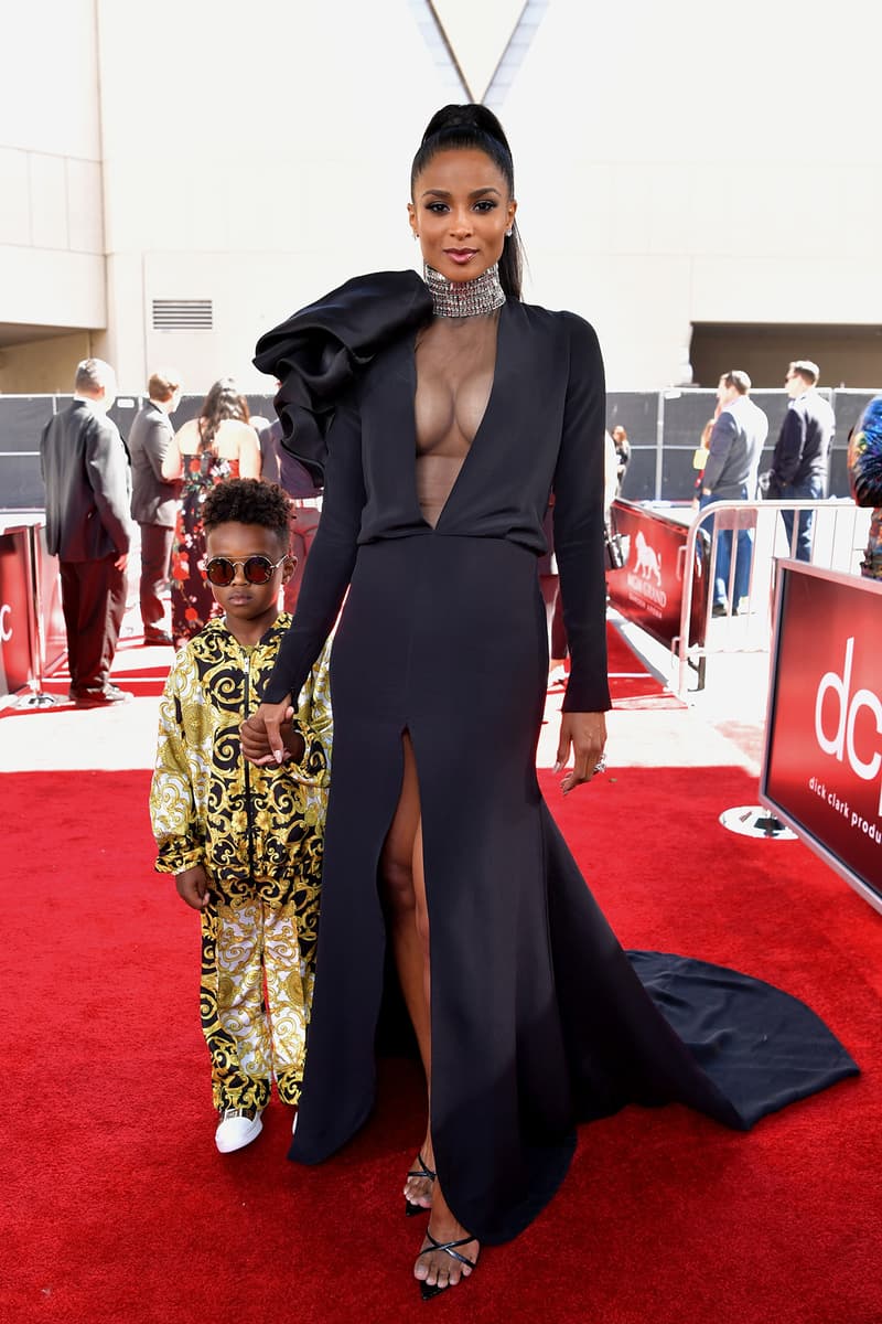 billboard music awards 2019 red carpet ciara son Future Zahir Wilburn black dress