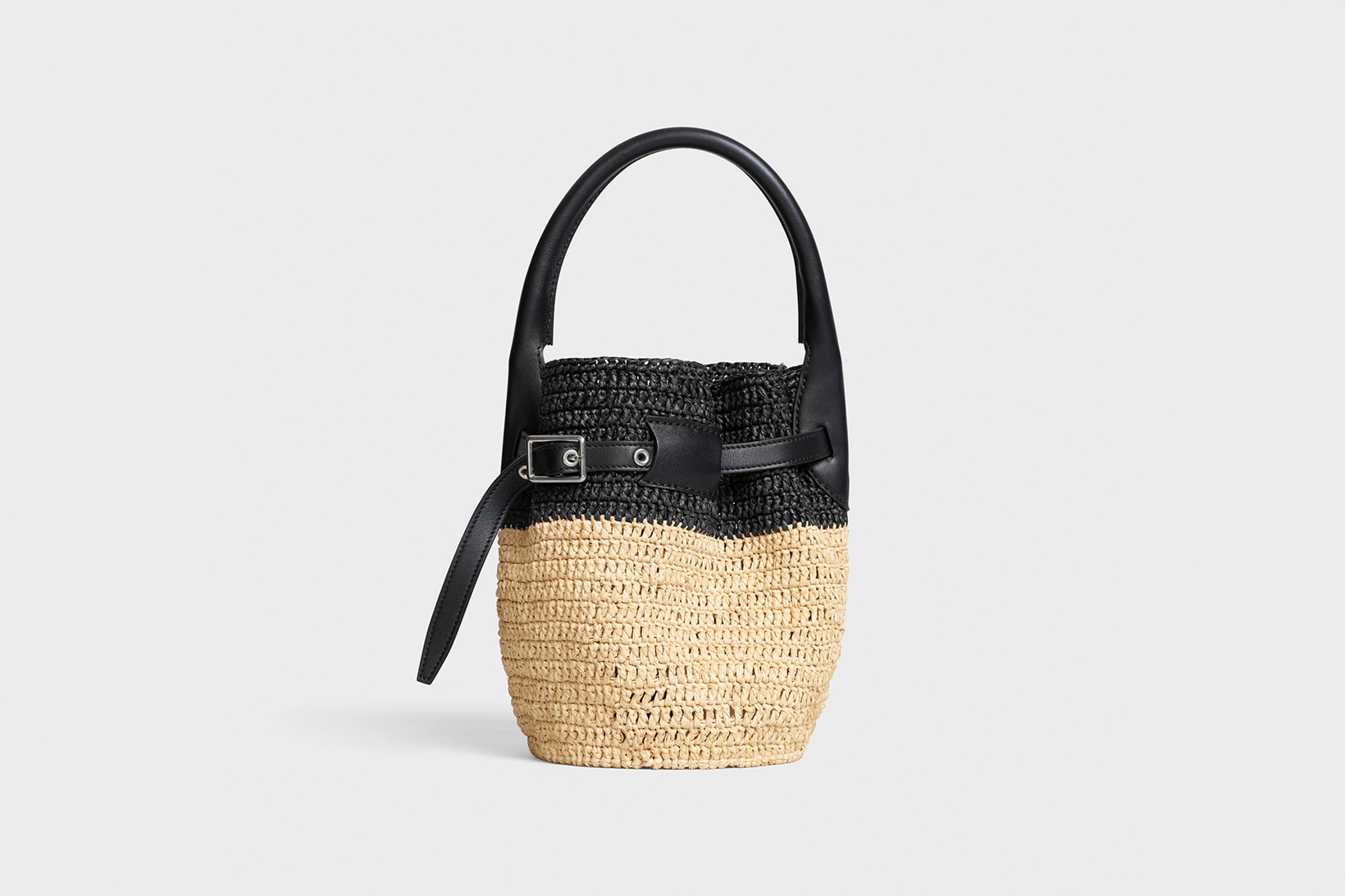 Celine Hedi Slimane Summer 2019 Basket Collection Bucket Bag Black Tan