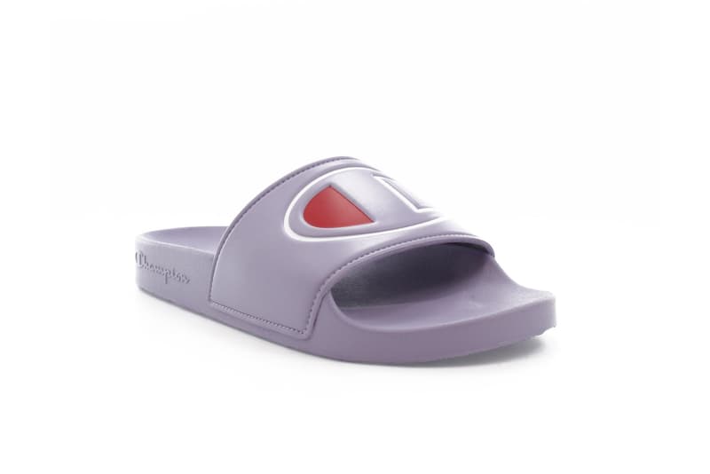 Champion Logo Slides and Flip Flops Summer Collection Shoe Pink White Black Purple Pastel Slide Sandal Shoe Pool Beach