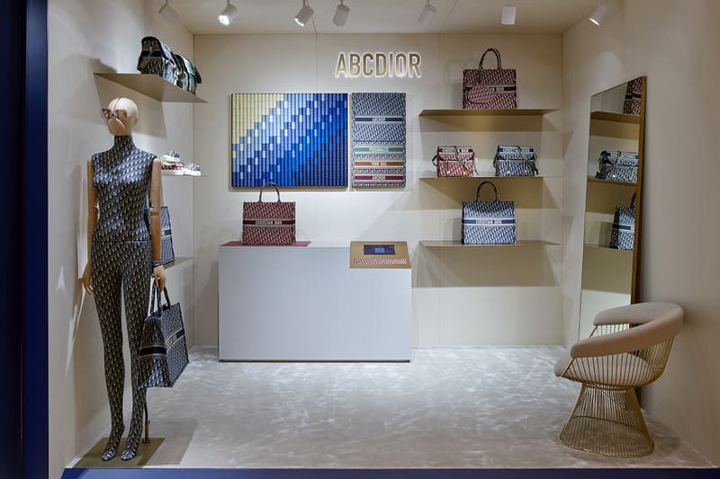 Dior ABCDior Pop Up Hong Kong Pacific Place Oblique Book Tote Bags