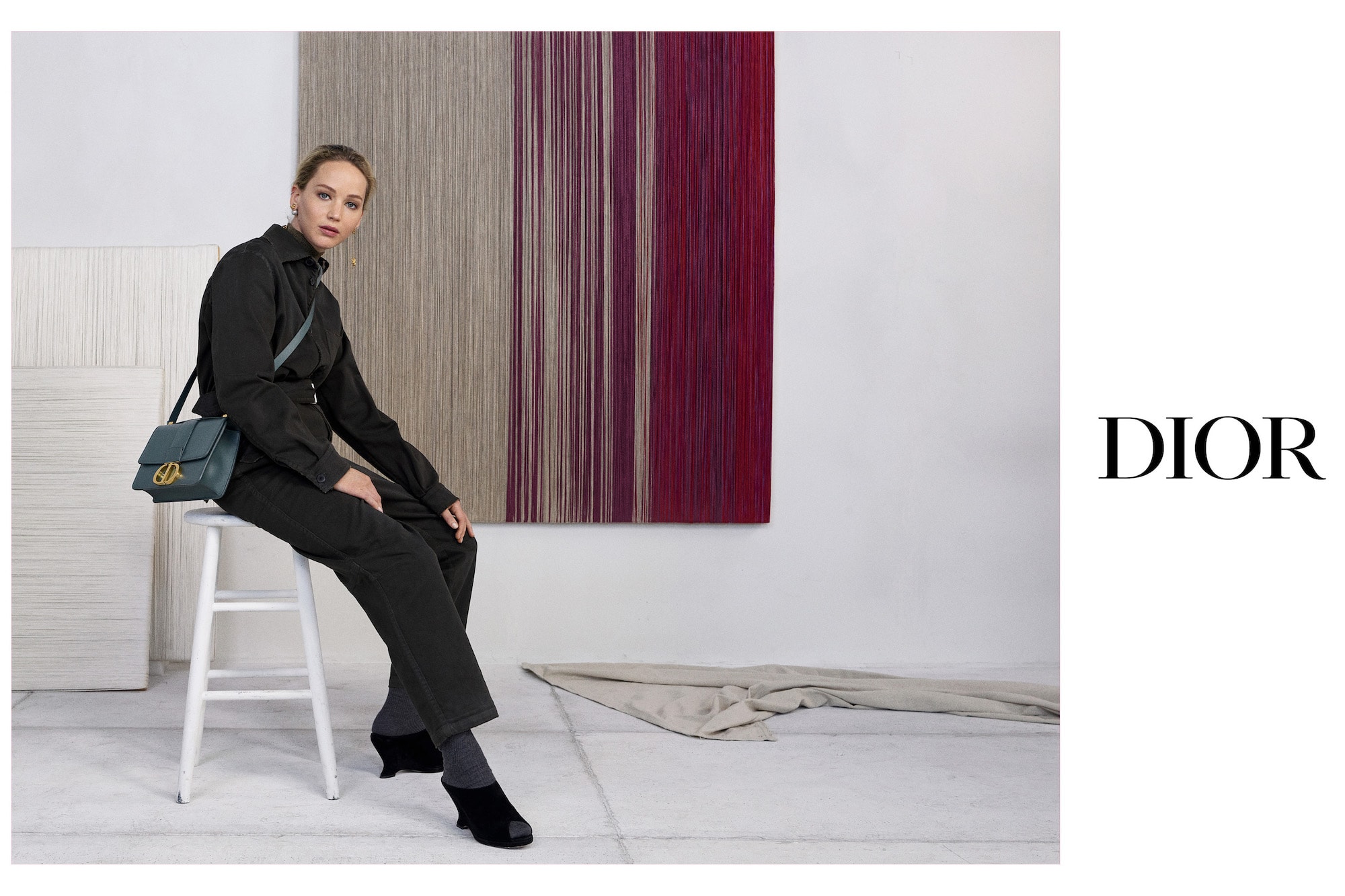 Jennifer Lawrence Dior Fall 2019 Campaign Maria Grazia Chiuri Saddle Bag Monogram Book Tote Collection Fashion