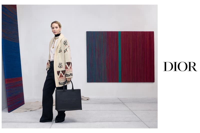 Jennifer Lawrence Dior Fall 2019 Campaign Maria Grazia Chiuri Saddle Bag Monogram Book Tote Collection Fashion