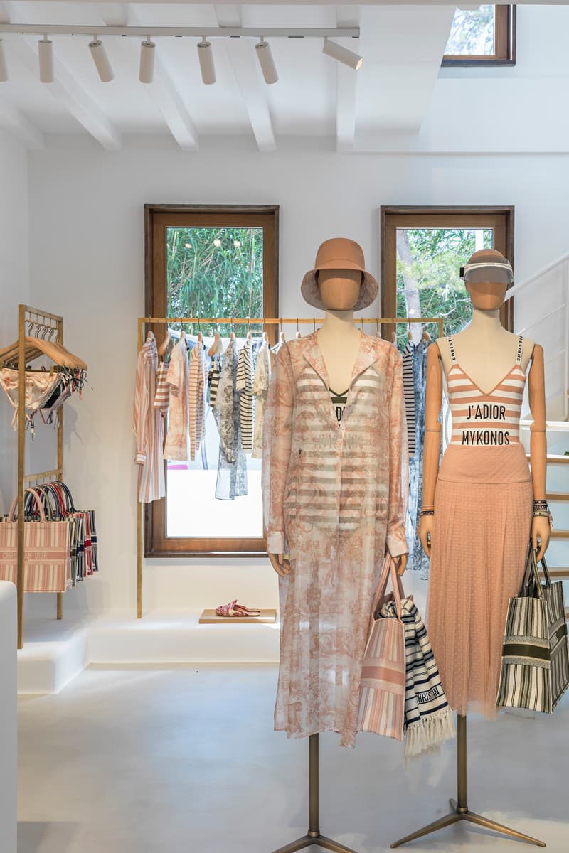 Dior Opens "Dioriviera" Mykonos Pop-Up Store Shop Collection Maria Grazia Chiuri Kim Jones Collection Fashion Greece