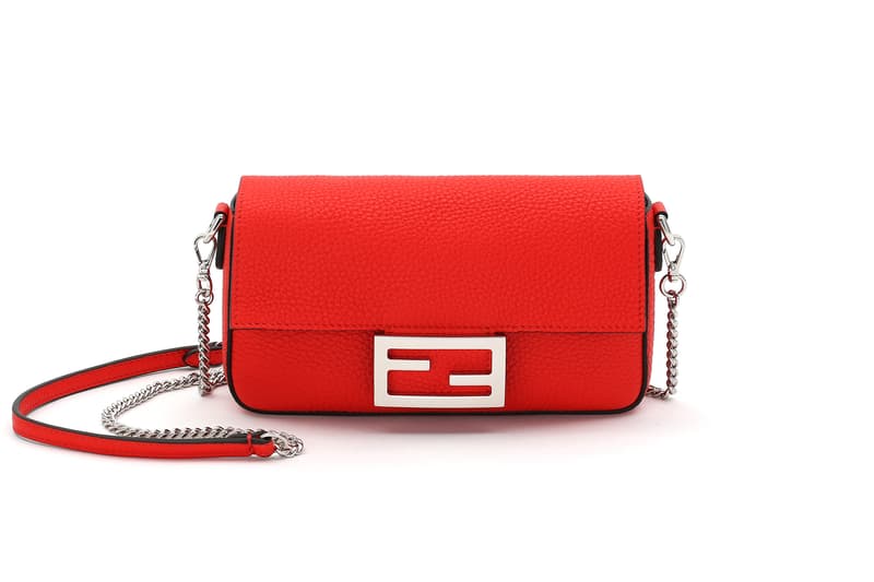 Fendi Roma Amour Capsule Collection Chain Baguette Red