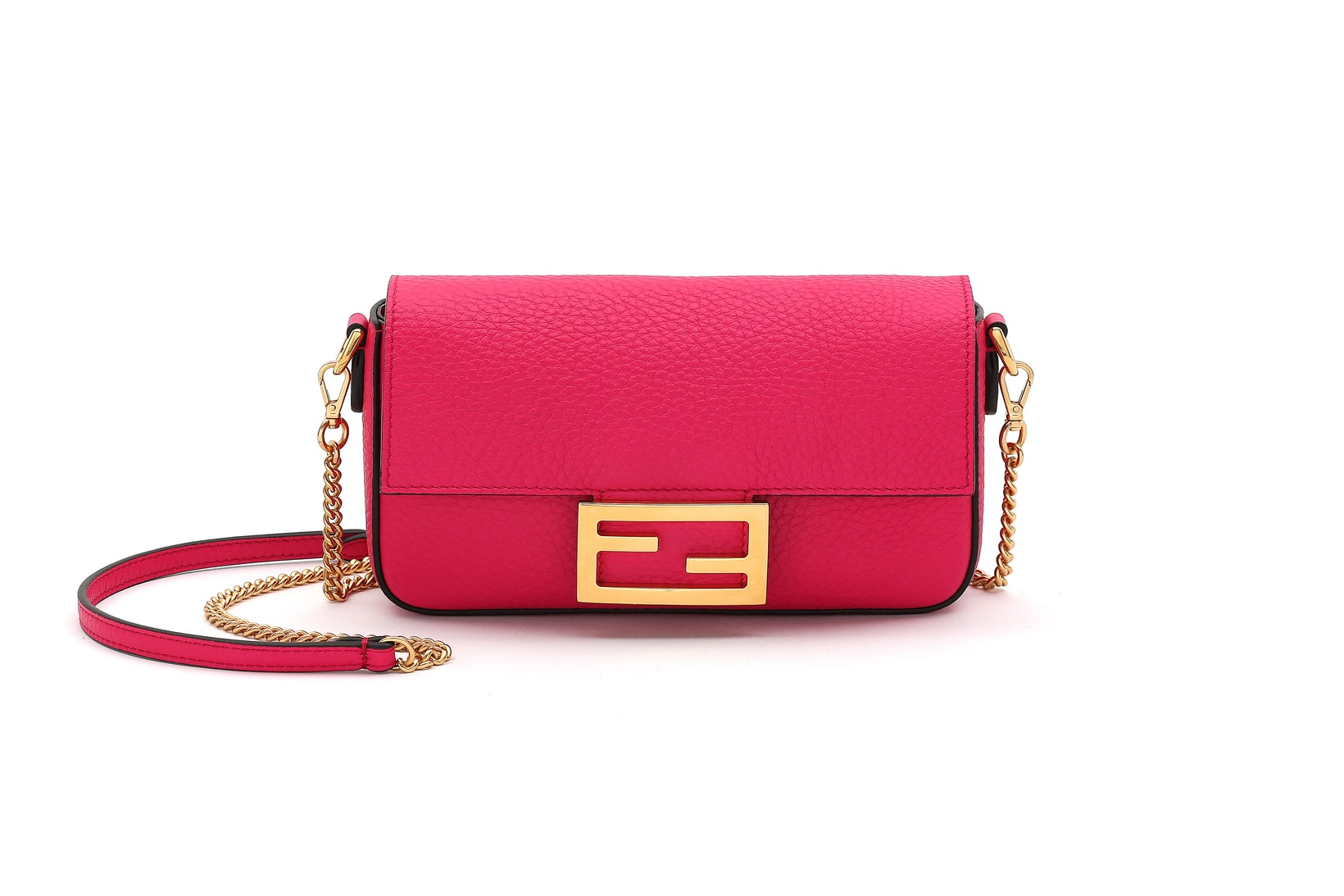 Fendi Roma Amour Capsule Collection Chain Baguette Pink