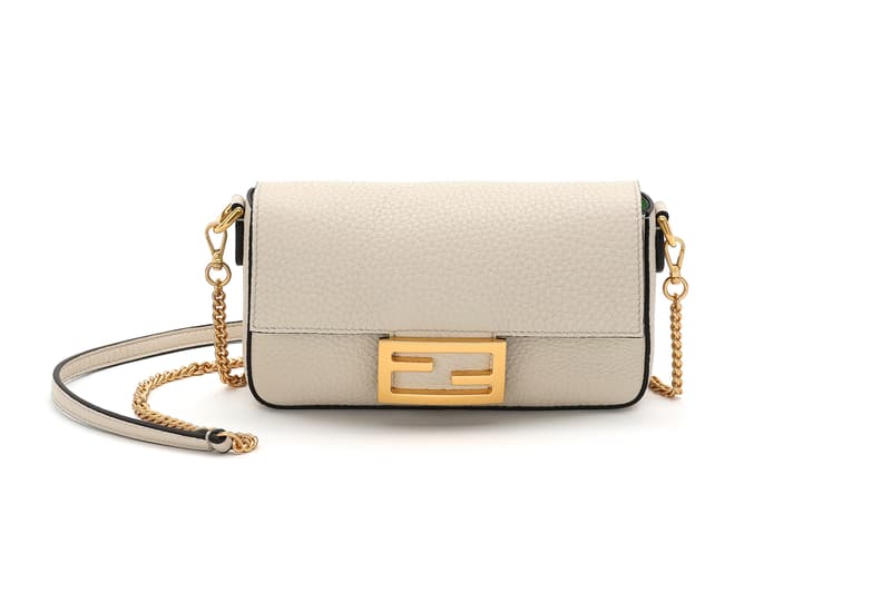 Fendi Roma Amour Capsule Collection Chain Baguette Cream
