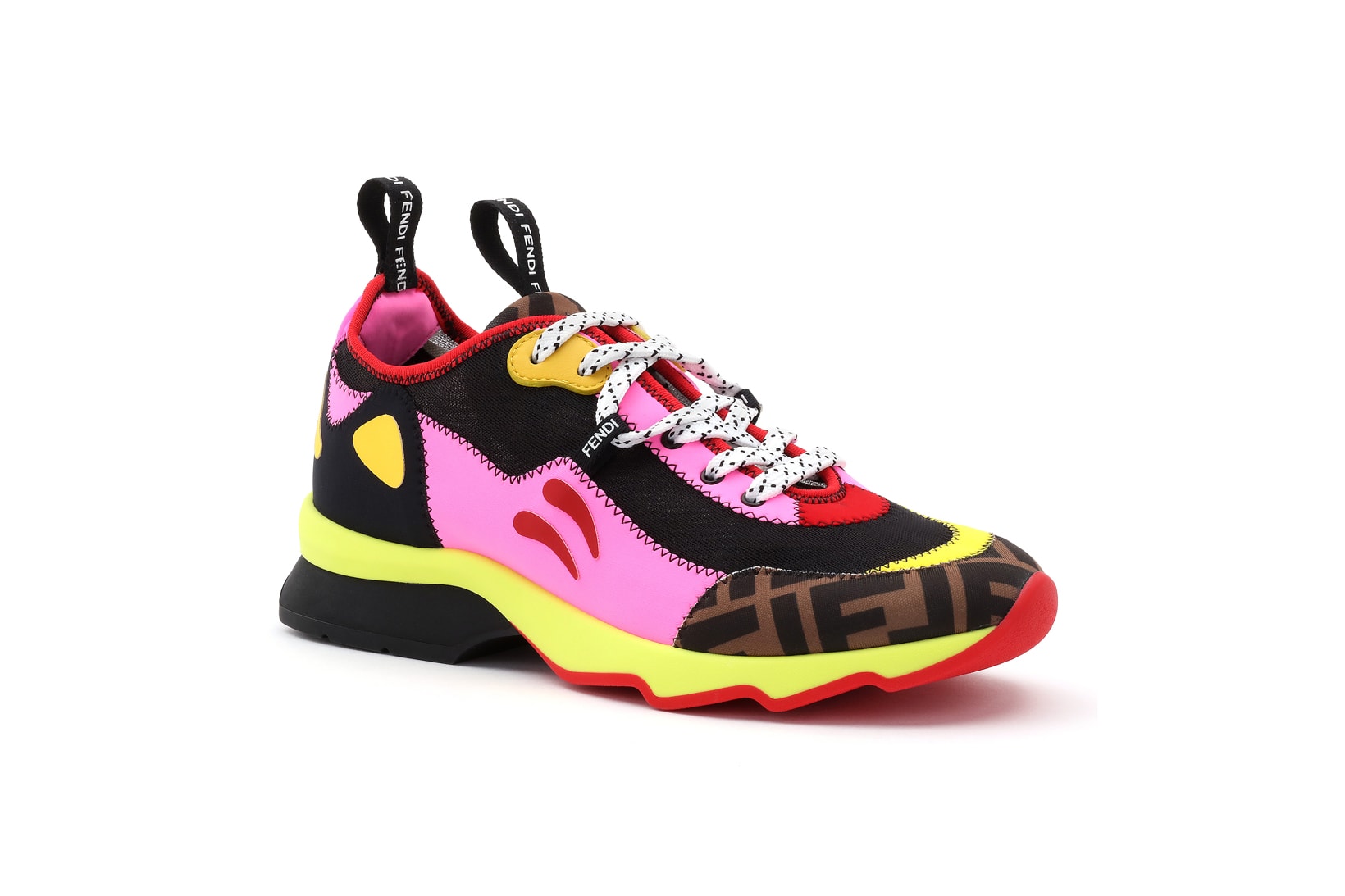 Fendi Roma Amour Capsule Collection Logo Sneaker Yellow Brown Red