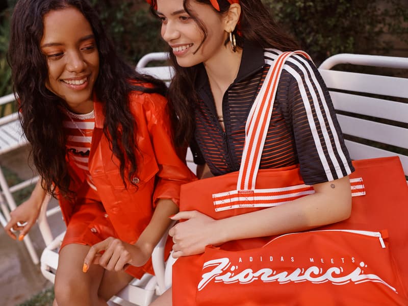 Fiorucci x adidas Originals Collection Release Collaboration Sneakers Falcon Slides Apparel Lookbook