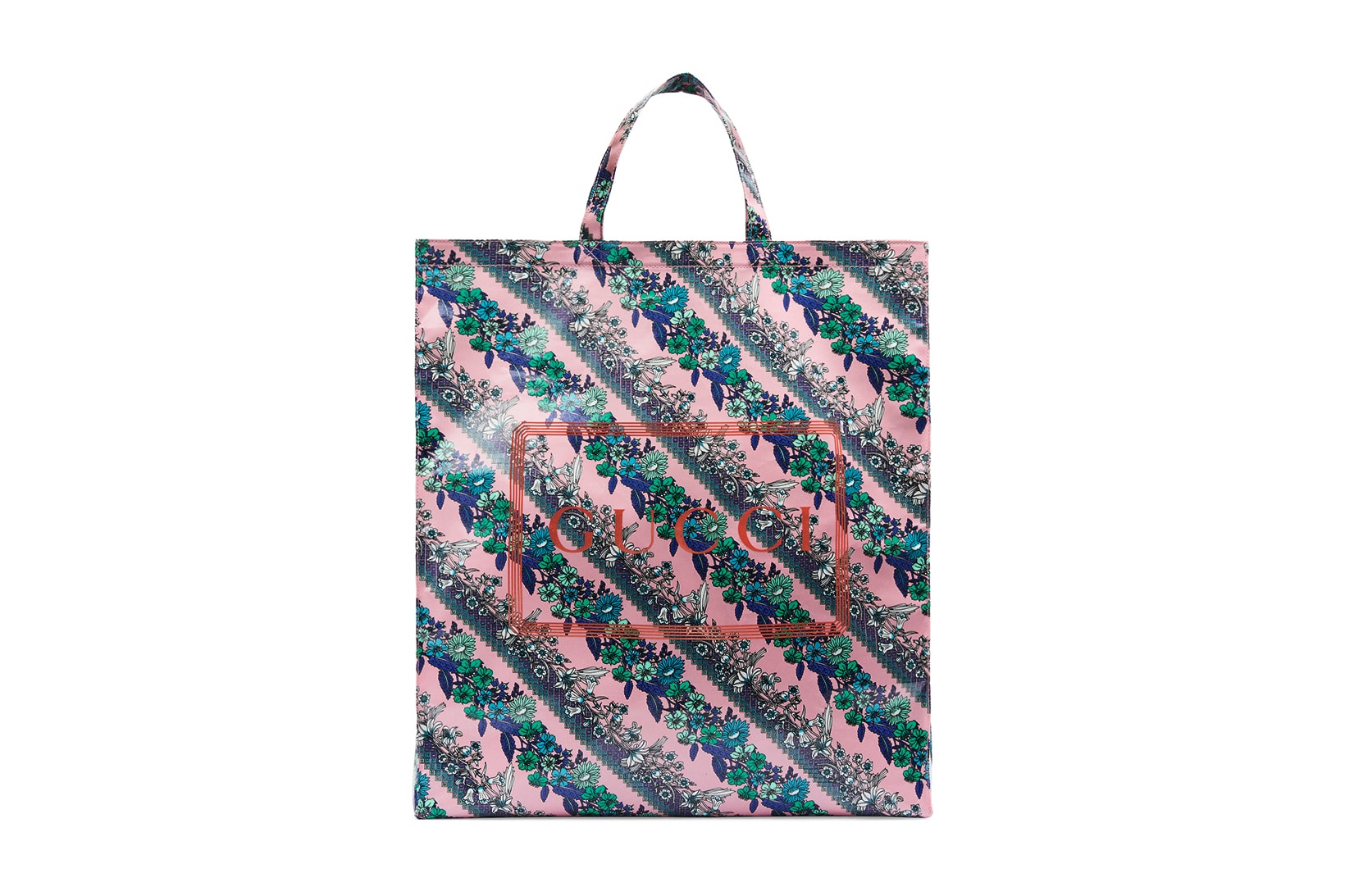 Gucci Shopper Tote Bags Floral Check Patterns Black Pink Logo