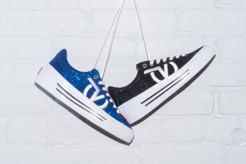 Vans Sid NI Retro Sneaker Release Glitter Design 90s Shoe Streetwear Black Blue Sparkle V Logo Vintage Platform