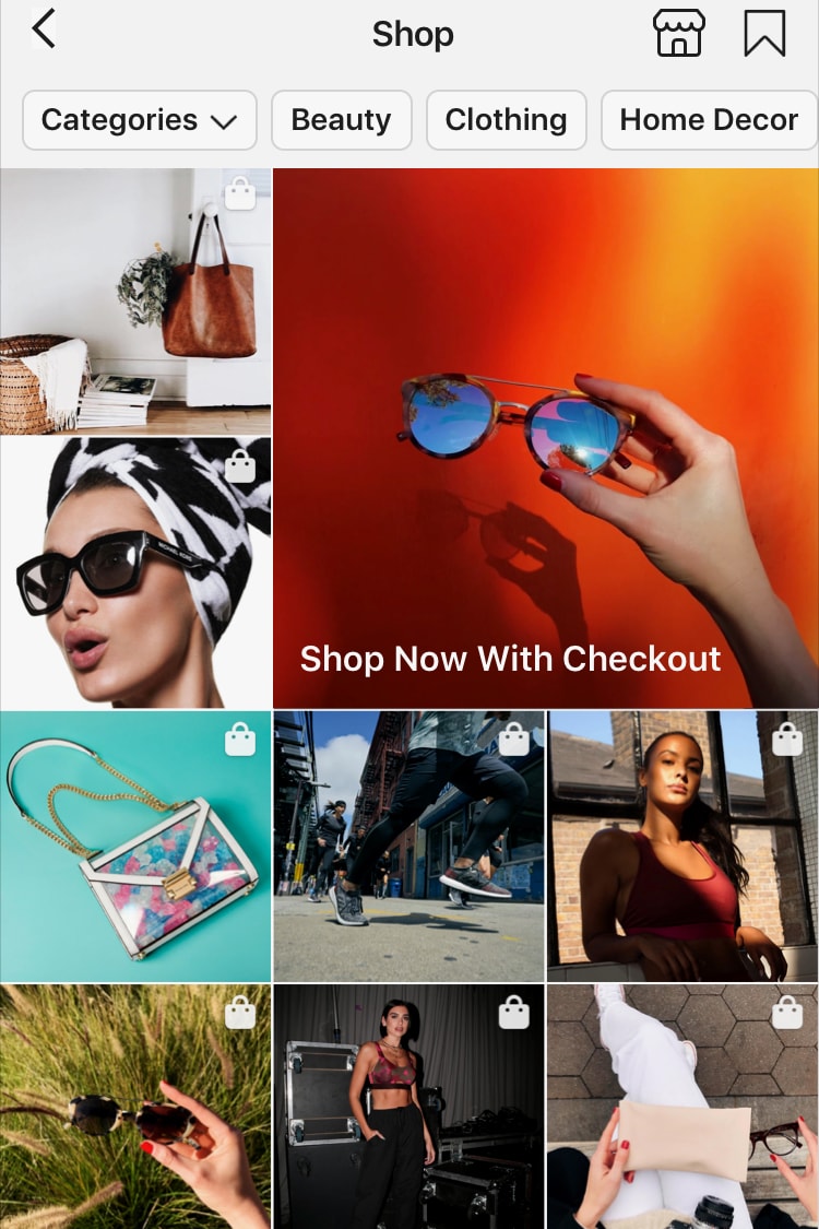 Instagram Explore Page Shopping Feature