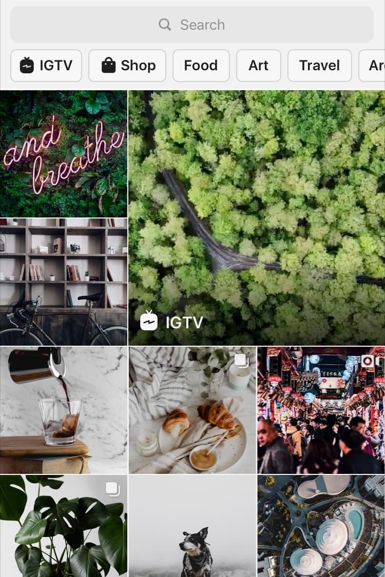 Instagram Explore Page IGTV Feature